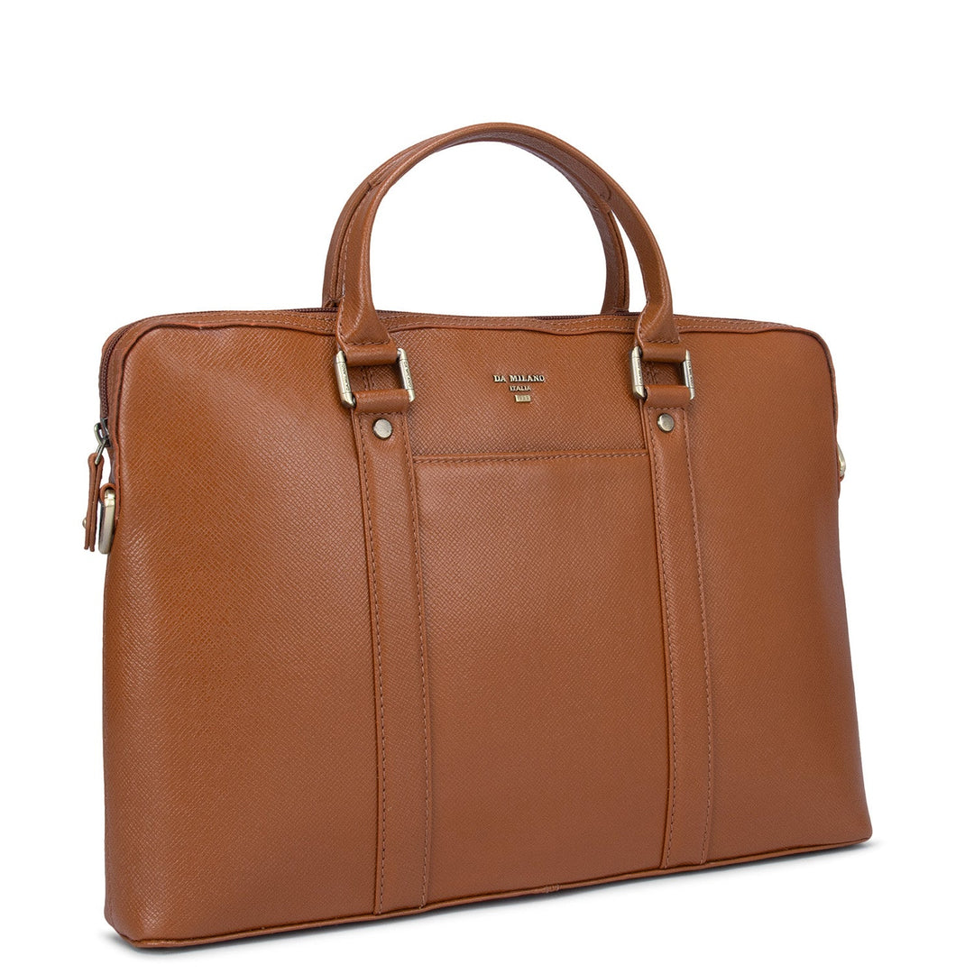 Cognac Franzy Leather Computer Sleeve - Upto 14"