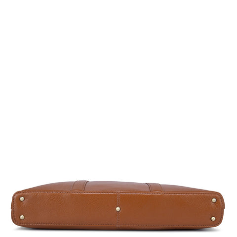 Cognac Franzy Leather Computer Sleeve - Upto 14"