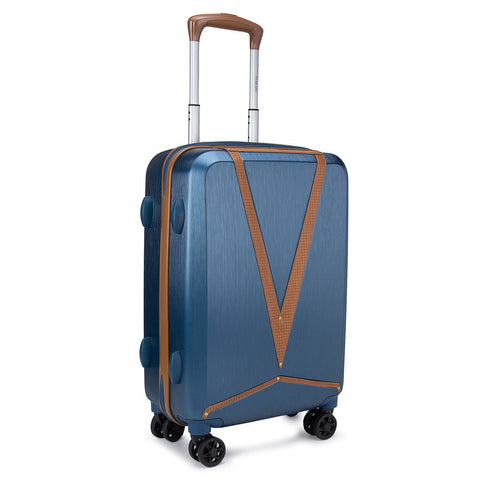 Blue and Brown PC and Mat-Emboss Trolley- Medium