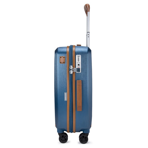 Blue and Brown PC and Mat-Emboss Trolley- Medium