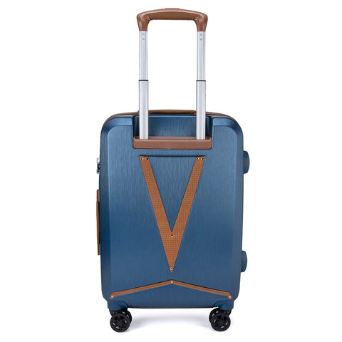 Blue and Brown PC and Mat-Emboss Trolley- Medium