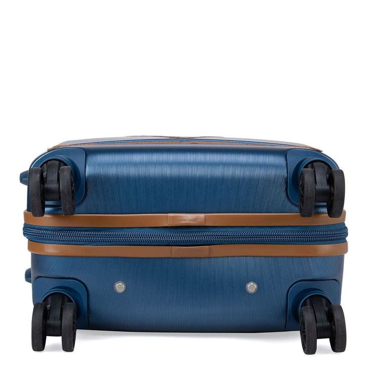 Blue and Brown PC and Mat-Emboss Trolley- Medium