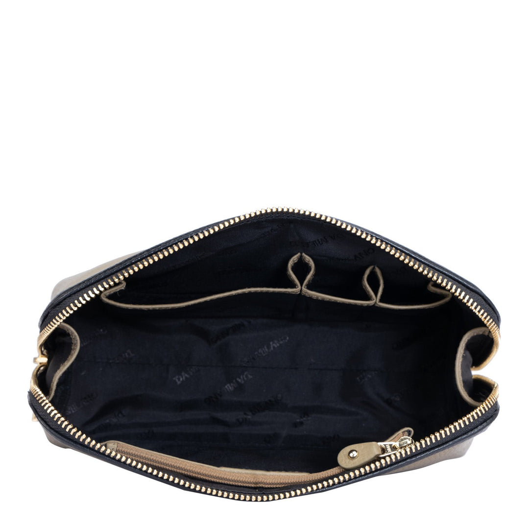 Wax Leather Vanity Pouch - Olive