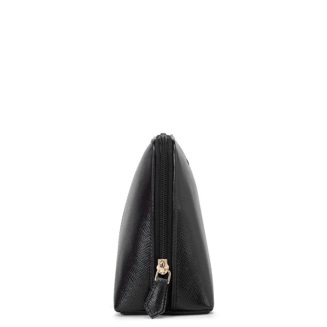 Franzy Leather Vanity Pouch - Black