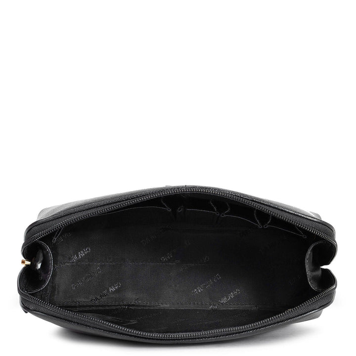 Franzy Leather Vanity Pouch - Black